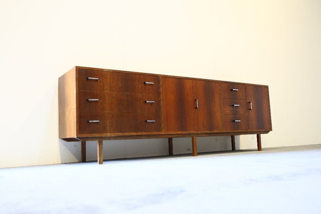 Vintage design dressoir palissander, Ophalen, Gebruikt, Met deur(en), Vintage