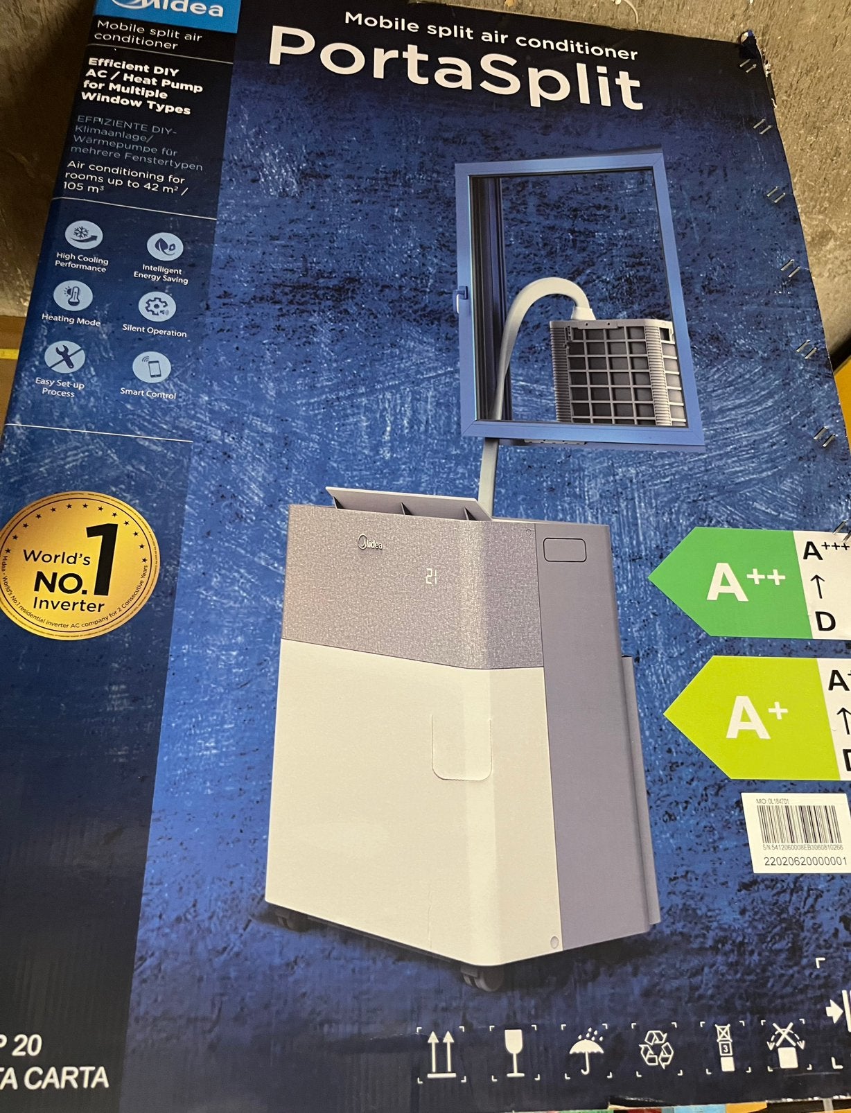 Portasplit midea 12000, Ophalen, Zo goed als nieuw, Luchtreiniger
