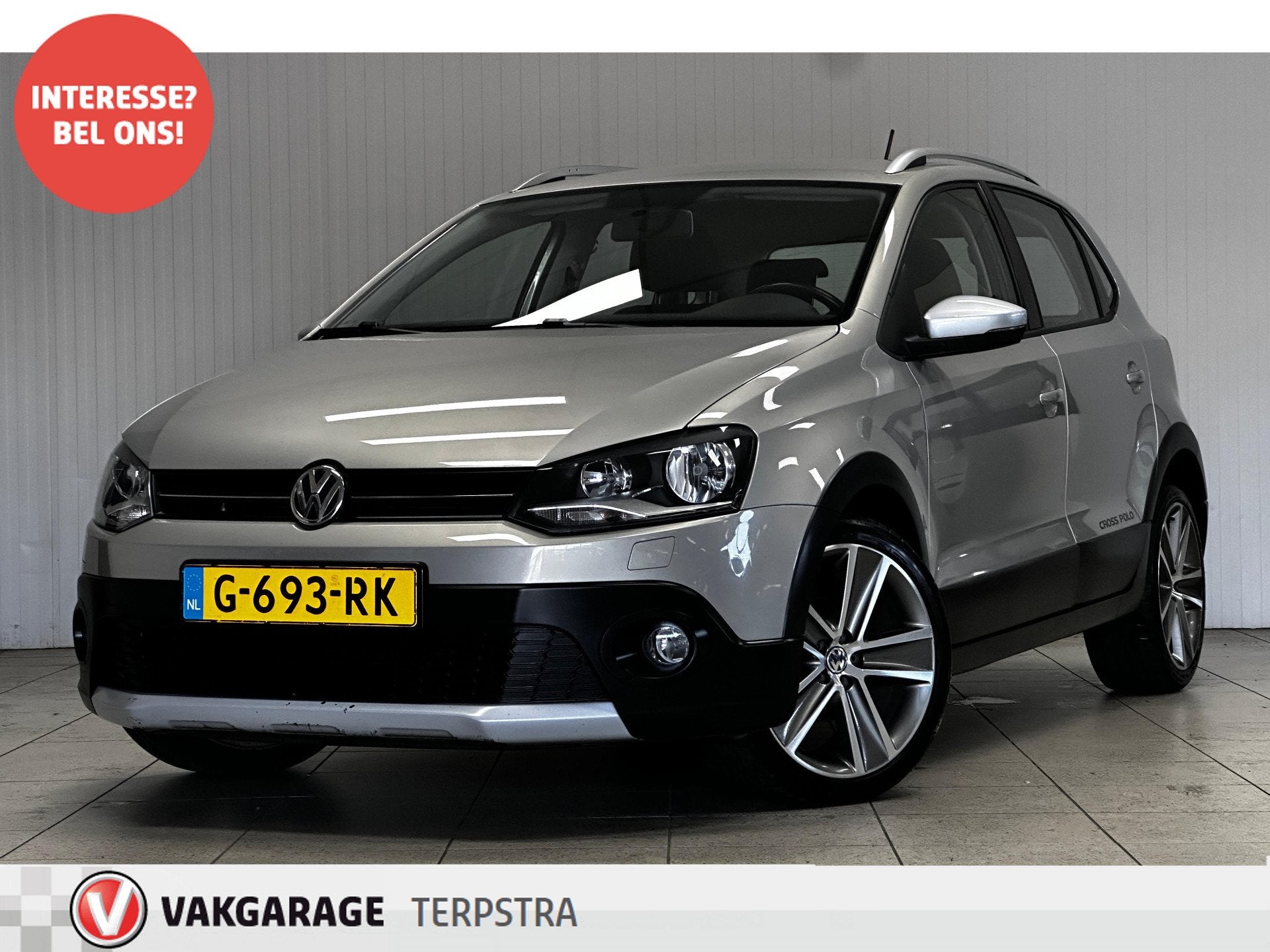 Volkswagen Polo 1.2 TSI Cross/ 17'' LMV/ Stoelverw/ Navi/ Cl, Voorwielaandrijving, Euro 5, Stof, Zwart