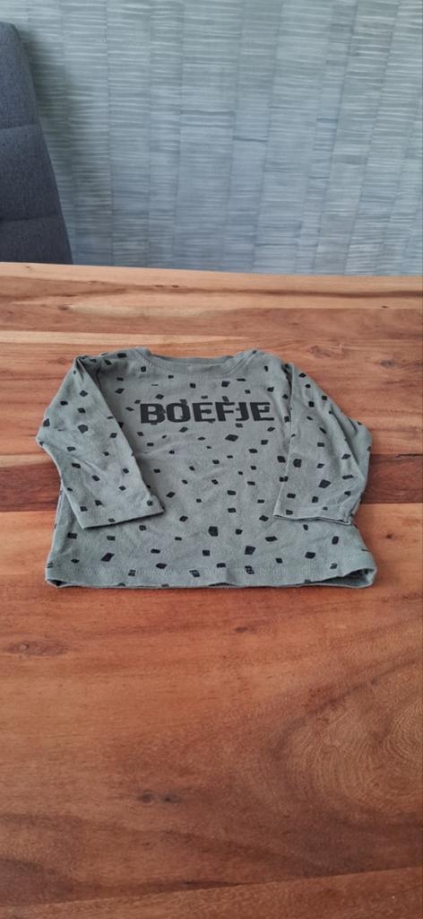 Prénatal shirt Boefje, Maat 68, Groen, Ophalen of Verzenden, Zo goed als nieuw, Prenatal, Jongetje