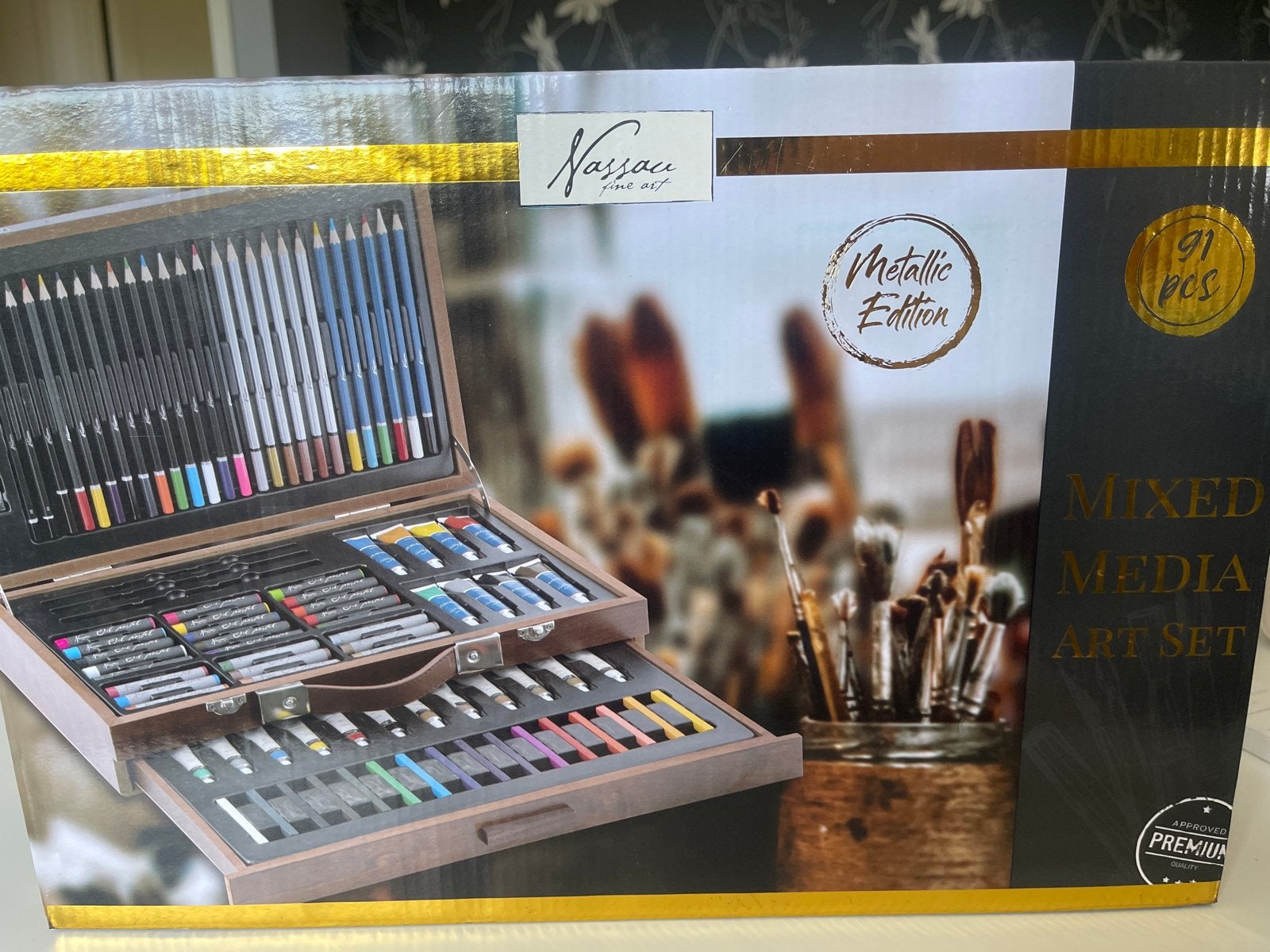 Nassau Fine Art Mixed Media Art Set - 91-delig Metallic, Hobby en Vrije tijd, Ophalen, Nieuw, Overige typen