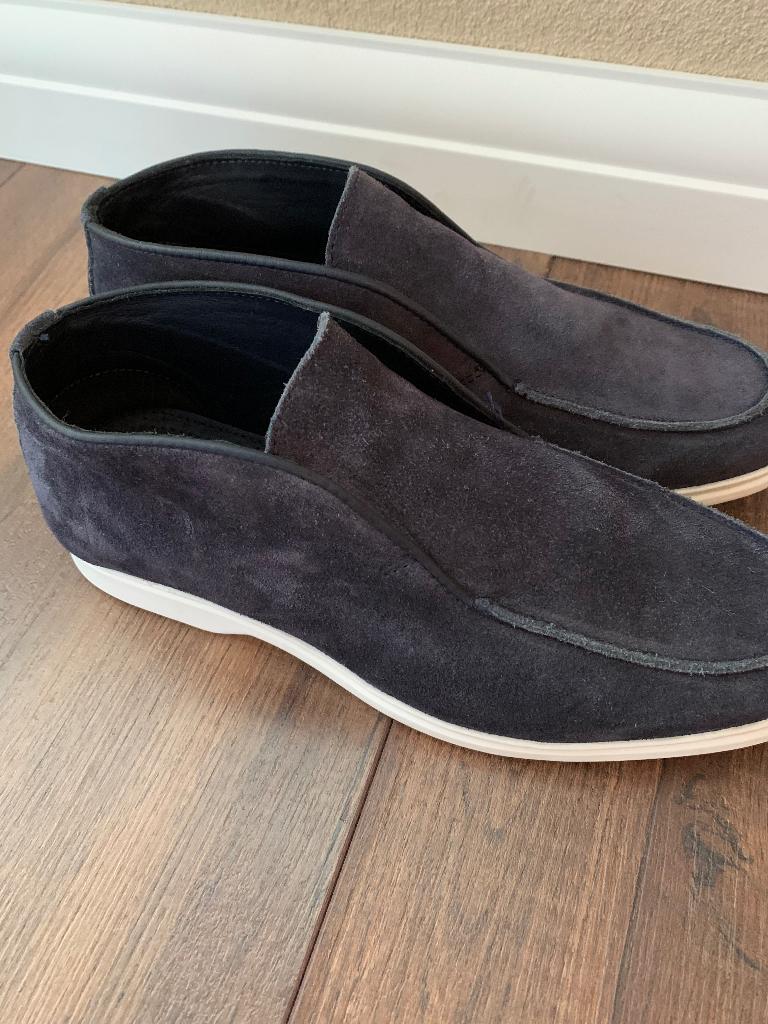 ZGAN ASPACT heren loafer donkerblauw maat 41 leer/ suède, Loafers, Blauw, Aspact, Ophalen of Verzenden