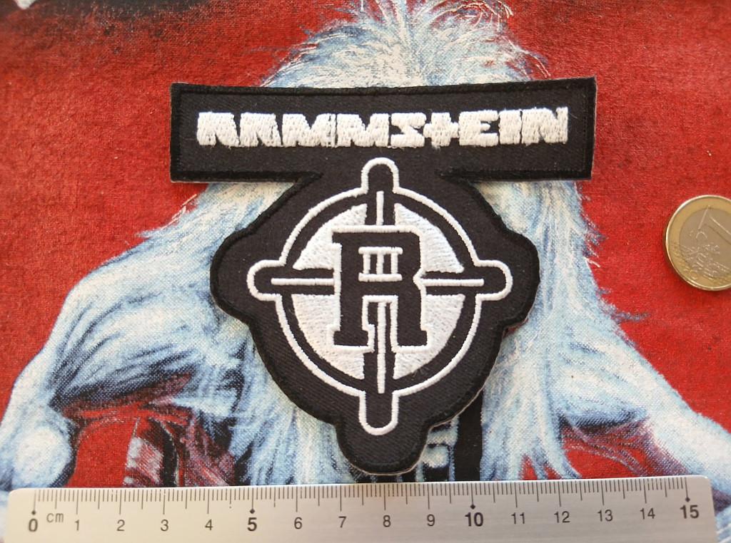 Rammstein prachtige  nieuwe shaped patch nieuw 36, Verzenden, Nieuw, Kleding