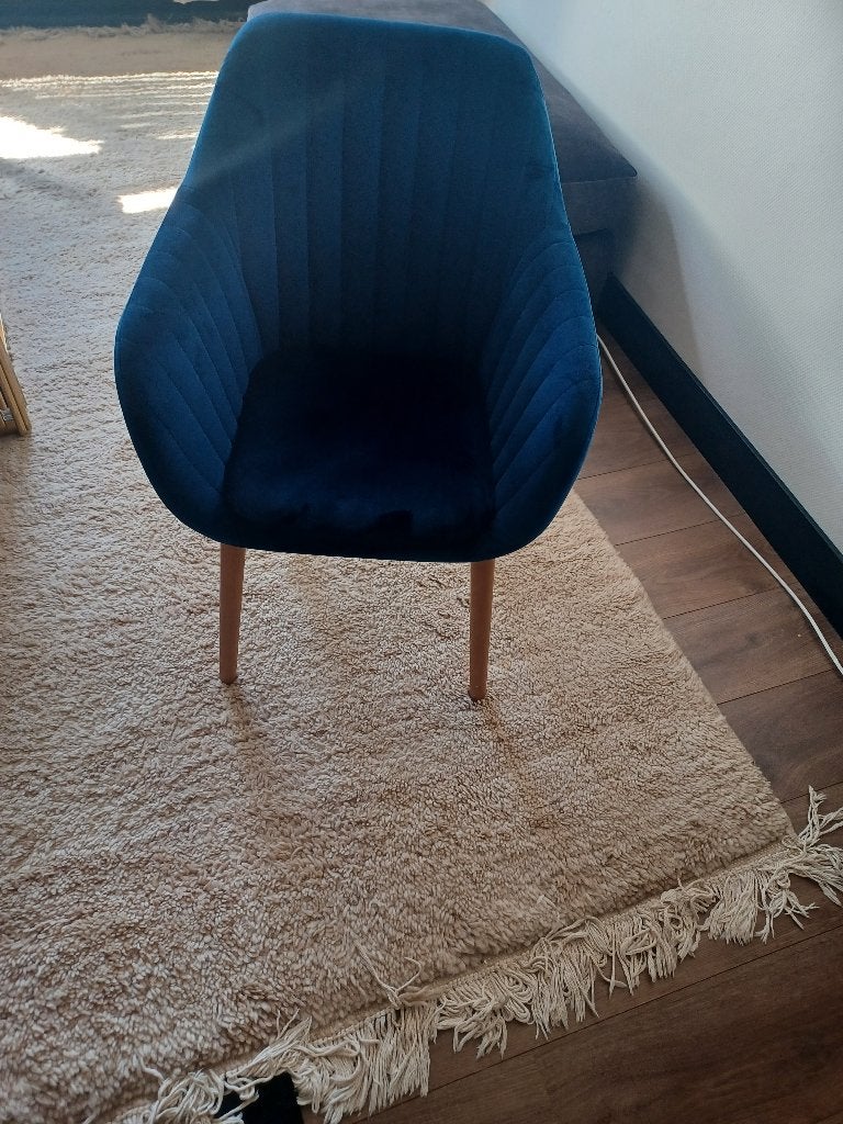 stoel, Ophalen, Blauw, Zo goed als nieuw, Eén