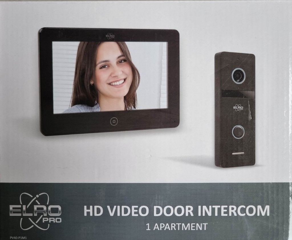ELRO PV40 Video deurintercom twee monitoren, Ophalen of Verzenden, Bewegingsdetectiesensor, Zo goed als nieuw, Bedraad