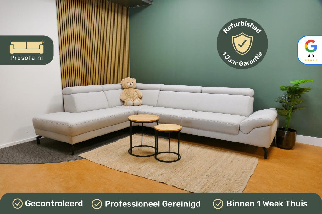 Hoekbank Montel Modena Lichtgrijs [Refurbished], Huis en Inrichting, Banken | Bankstellen, 250 tot 300 cm, -, -, Hoekbank