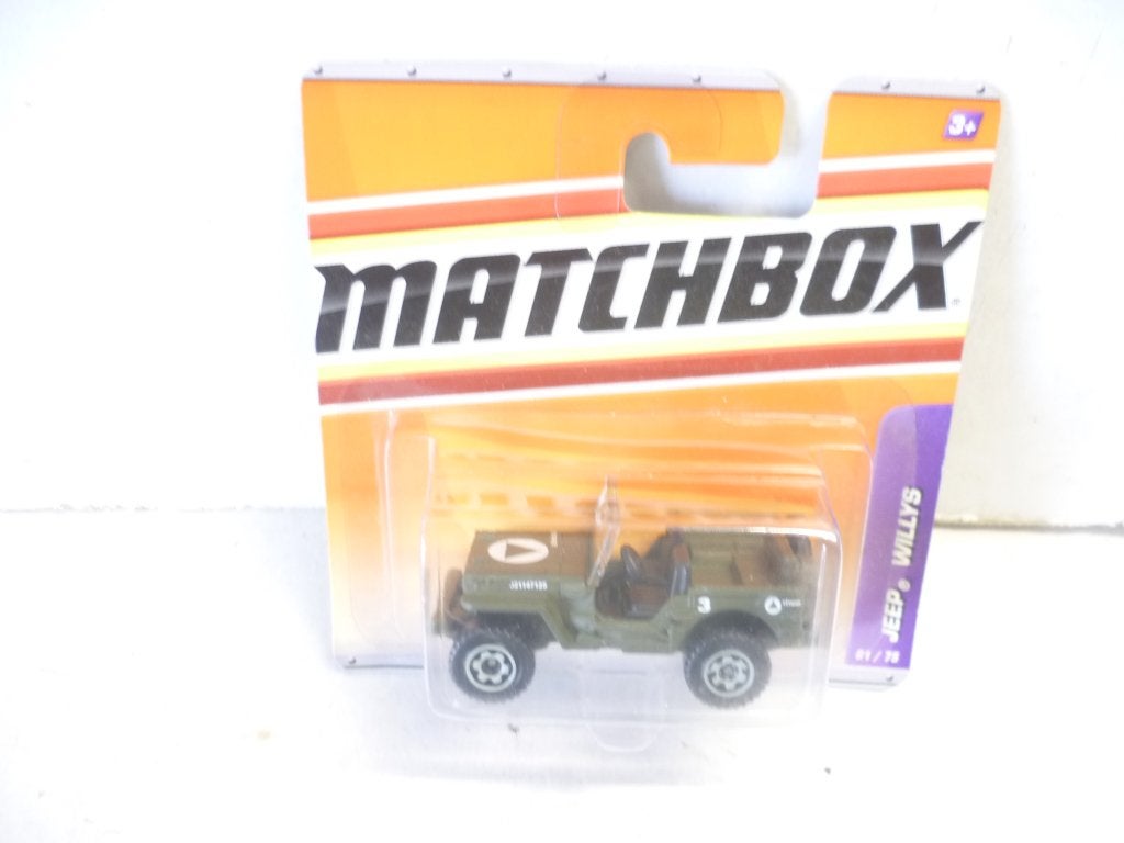 Matchbox 2009 Willys Jeep Militair in blister modelauto., Hobby en Vrije tijd, Ophalen of Verzenden, Nieuw, Auto