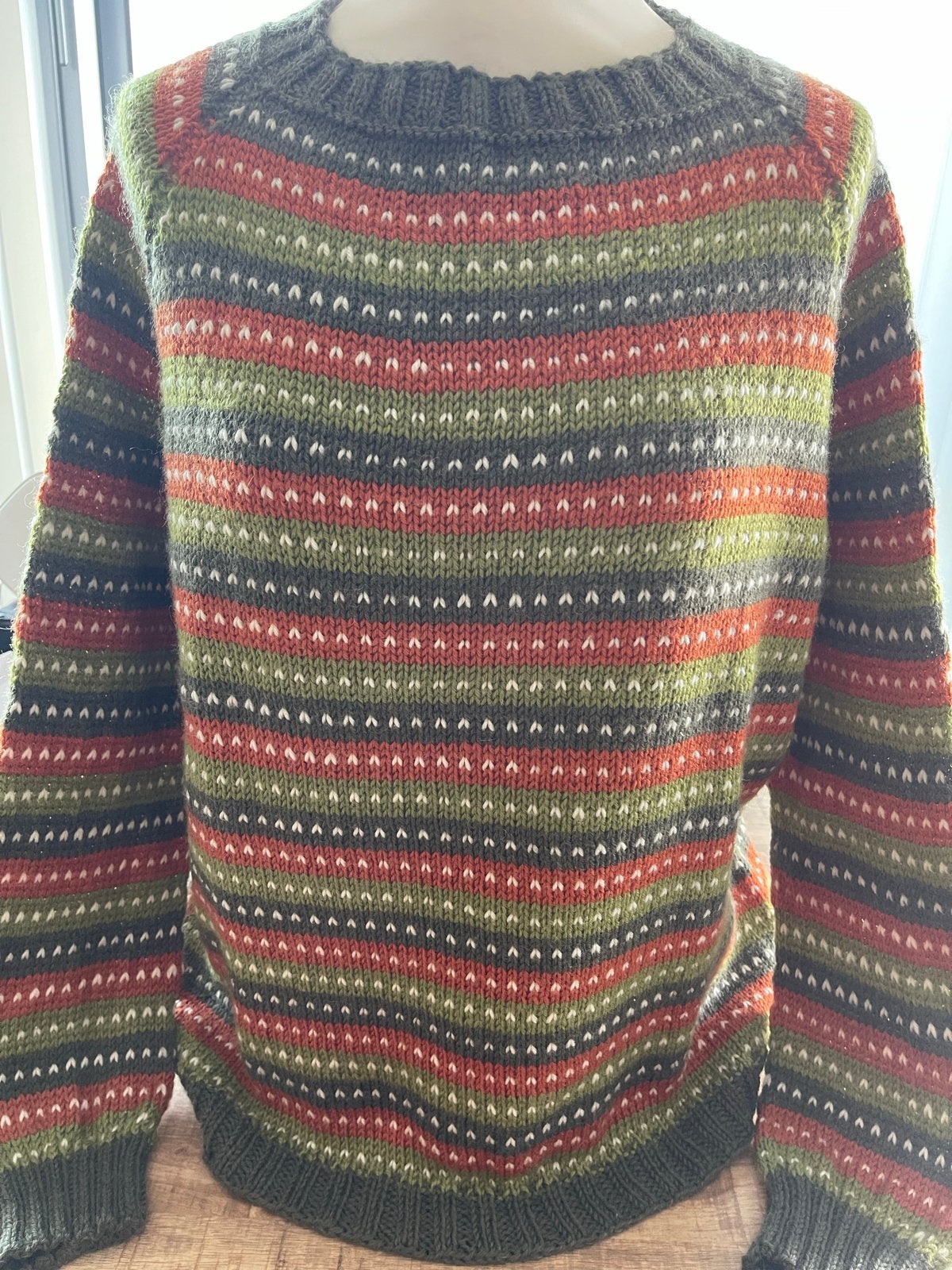 Handgebreide wollen trui maat 42-44, Ophalen of Verzenden, Nieuw, Maat 42/44 (L), Meerkleurig
