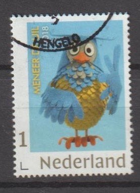 Persoonlijke postzegel gestempeld Meneer de Uil, Verzenden, Na 1940, Gestempeld