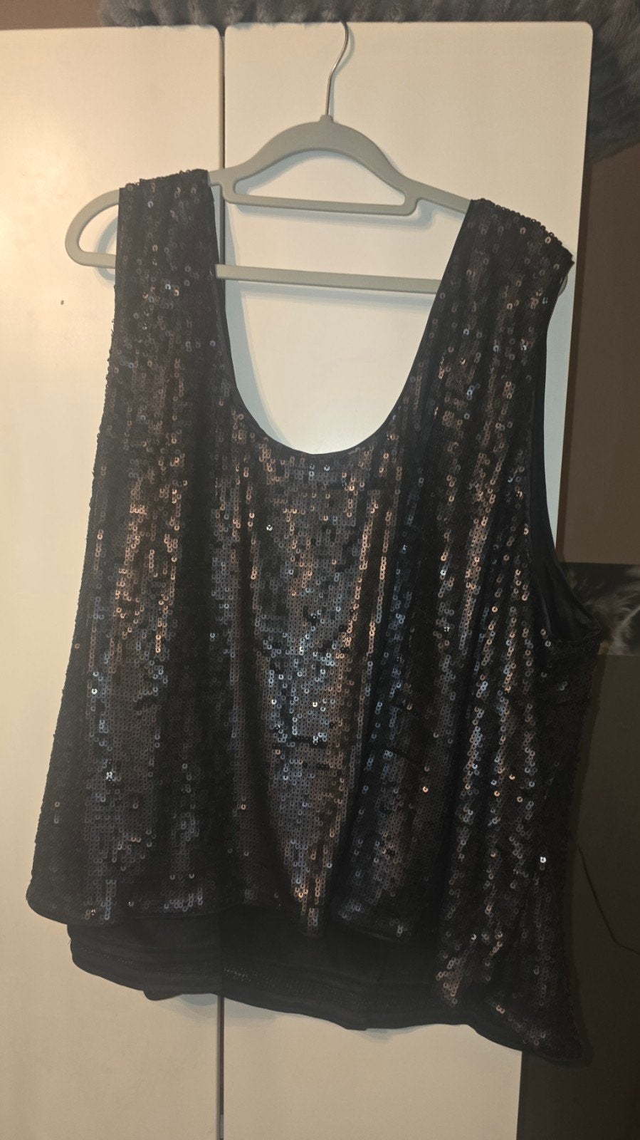 Nieuwe lovertjes top Maat 3xl 56/58, Kleding | Dames, Grote Maten, Ophalen, Zwart, Nieuw, Shirt of Top