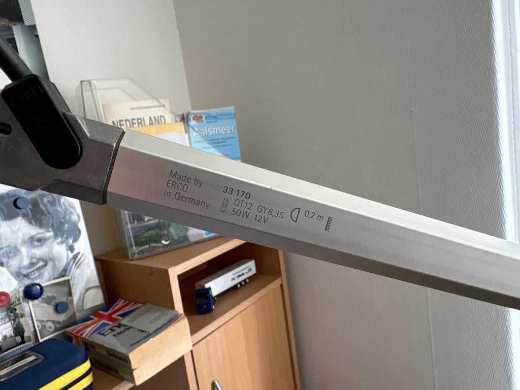 Erco design lamp met zware voet - Prachtige vloerlamp, Ophalen of Verzenden, Zo goed als nieuw, Metaal, 150 tot 200 cm