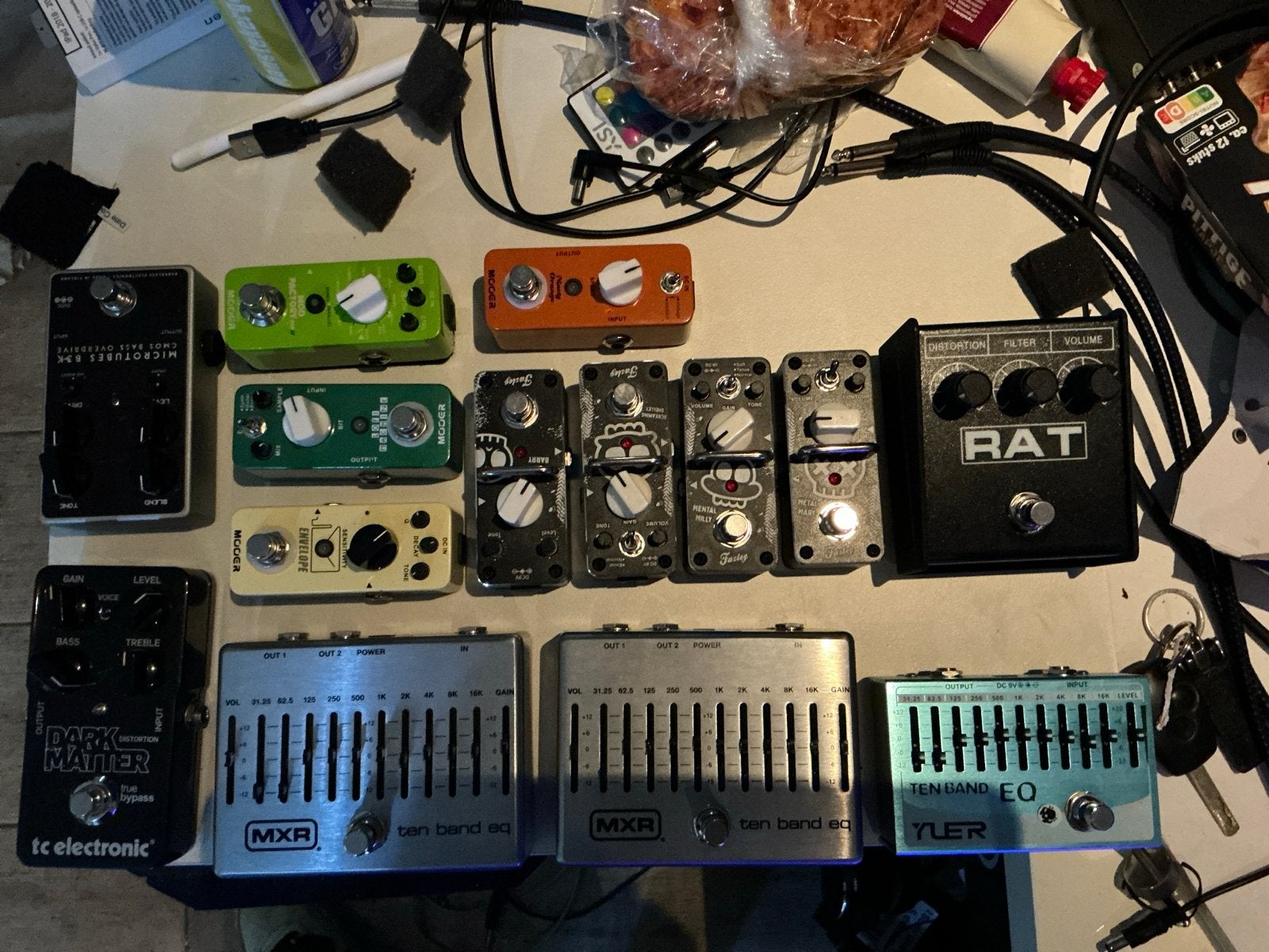 Grote collectie gitaar effectpedalen (Boss, MXR, TC Electron, Muziek en Instrumenten, Ophalen of Verzenden, Zo goed als nieuw