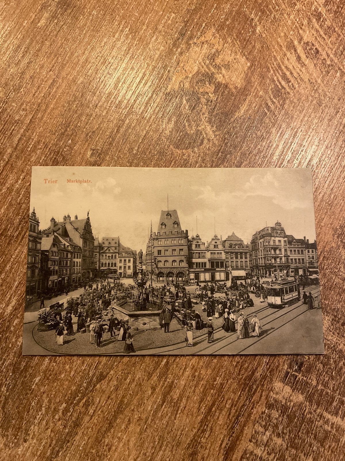 Oude Ansichtkaart Trier Marktplatz, Ophalen of Verzenden, Gelopen, Duitsland