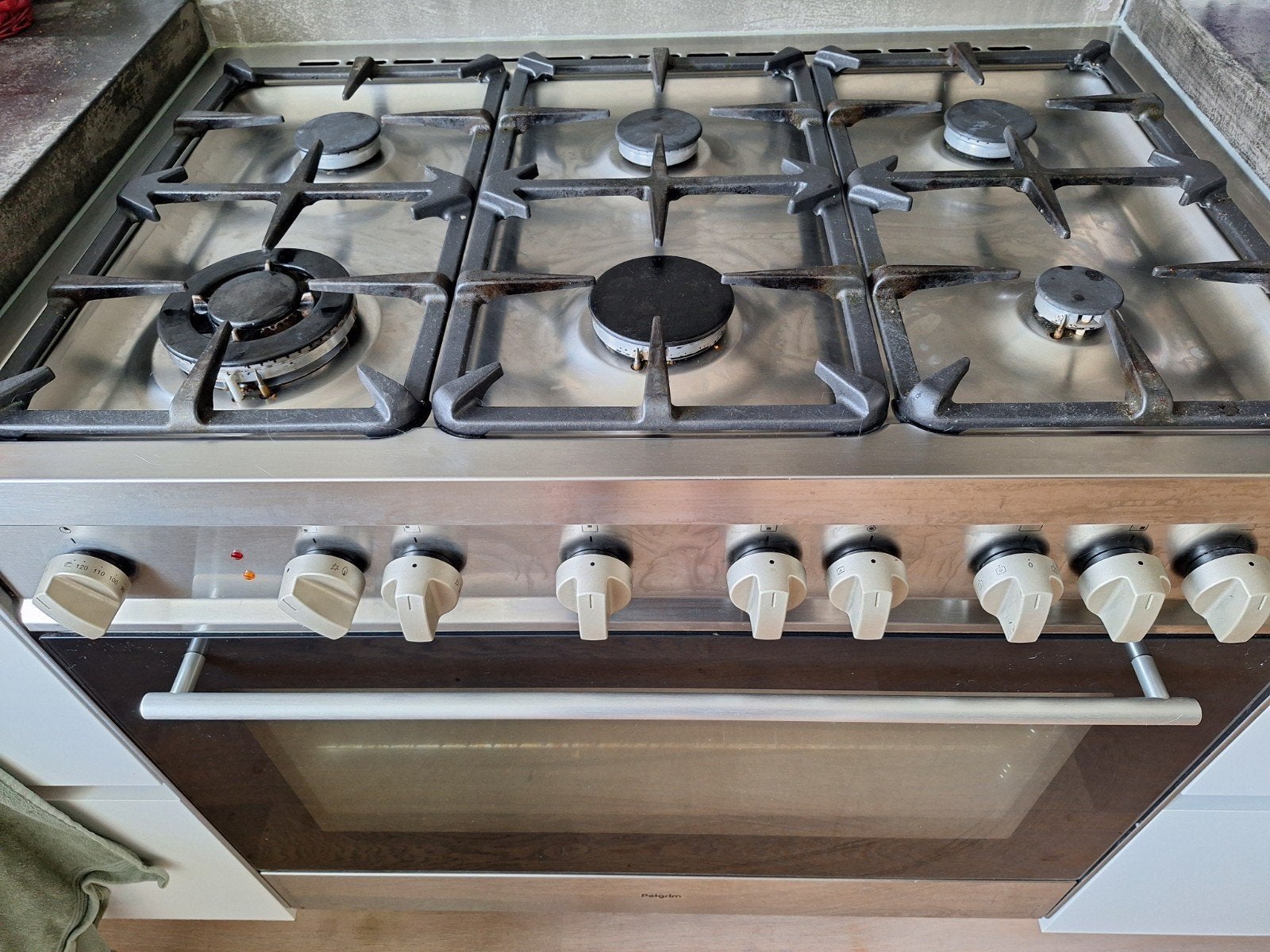 Pelgrim 6-pits gasfornuis met grote oven, Witgoed en Apparatuur, Fornuizen, Ophalen, Gebruikt, 60 cm of meer, Gas
