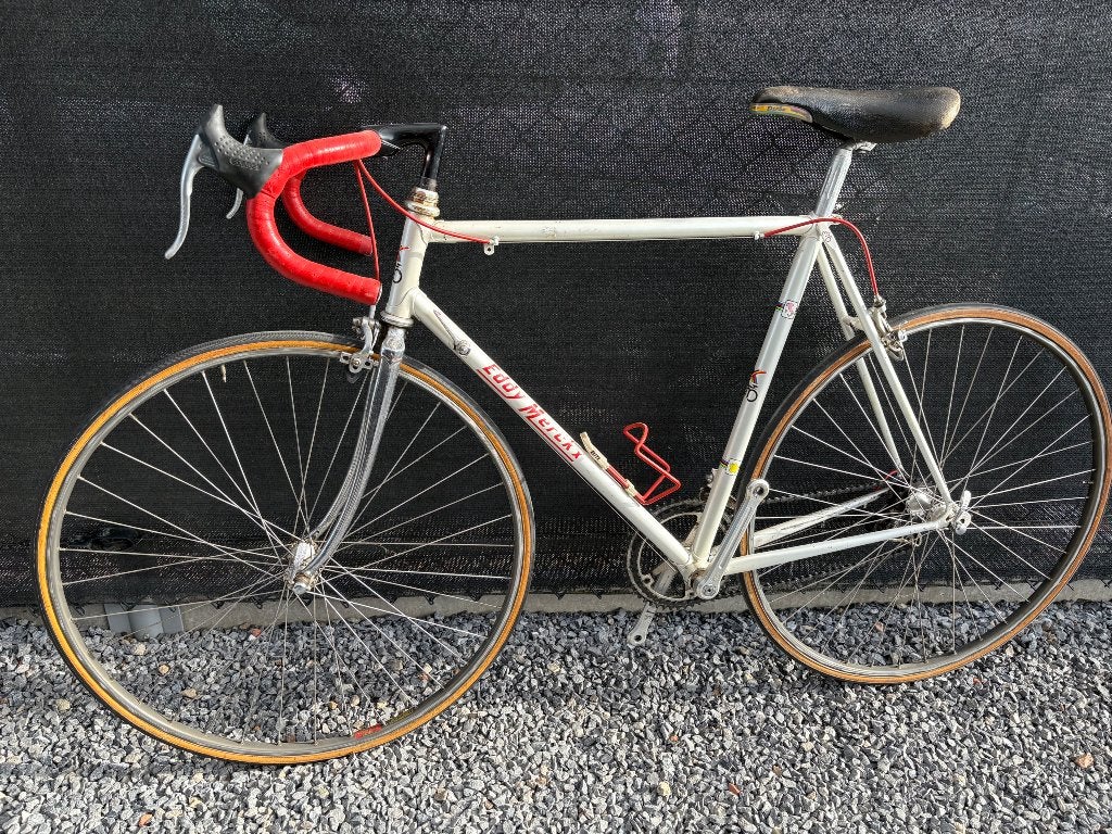 Retro Eddy Merckx koersfiets, 28 inch, Staal, Velgrem, 15 tot 20 versnellingen