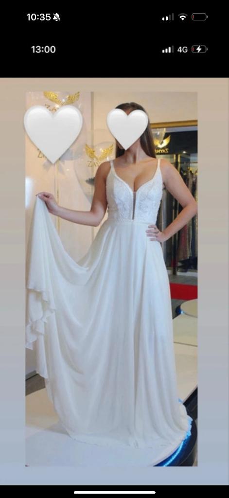 Nieuw witte gala jurk maat s, Wit, Nieuw, Ophalen of Verzenden, Onbekend