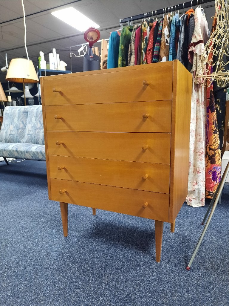 Vintage ladenkastje met 5 lades, Ophalen, Gebruikt, 5 laden of meer, Vintage