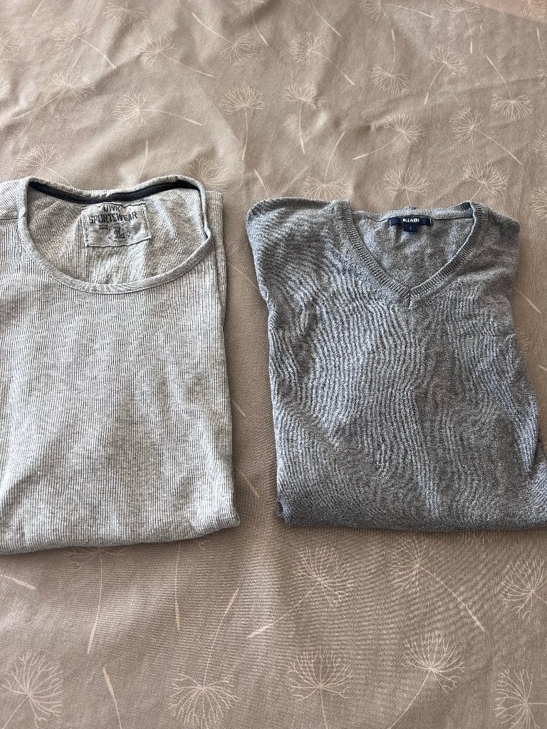 heren singlet  top zomerhemd en trui in grijs mt L, Ophalen of Verzenden, Zo goed als nieuw, Maat 52/54 (L), Grijs