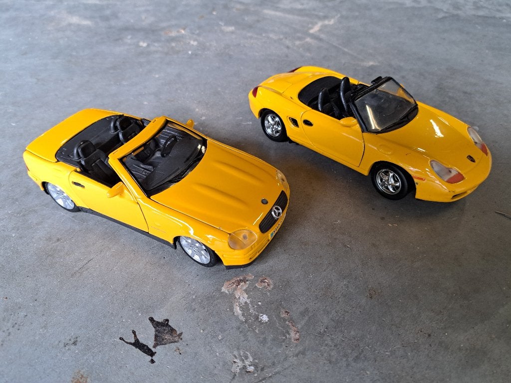 Modelauto schaalmodel Porsche & Mercedes 124, Ophalen of Verzenden, Zo goed als nieuw, Auto, Overige merken