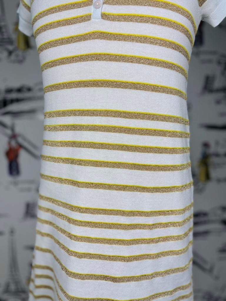 Bonpoint zomer jurk met goud streepje maat 10, Bonpoint EU, Zo goed als nieuw, Jurk of Rok, Info@b.com
