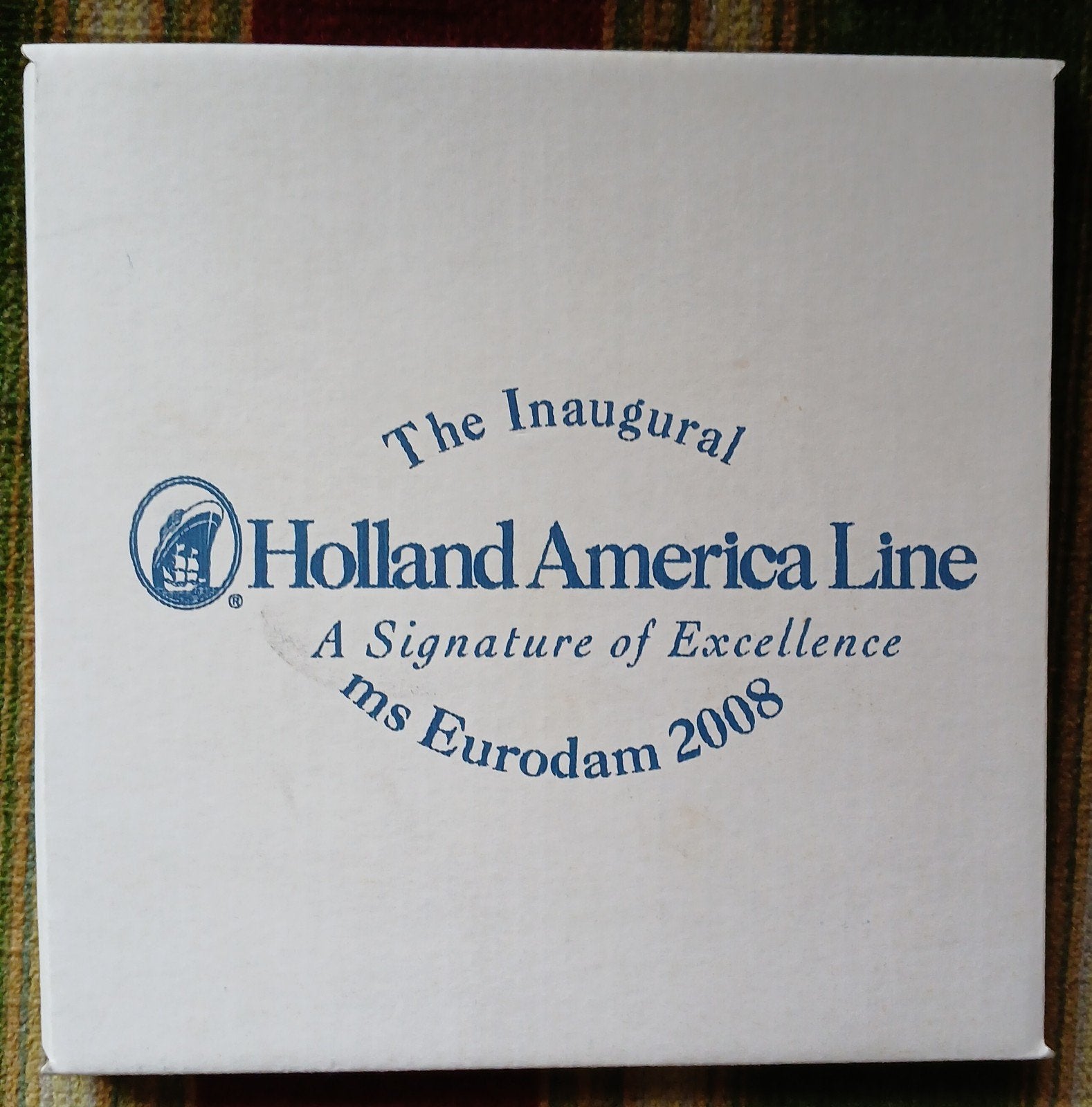 Delfts Blauw Tegel Holland America Line ms Eurodam 2008, Ophalen of Verzenden
