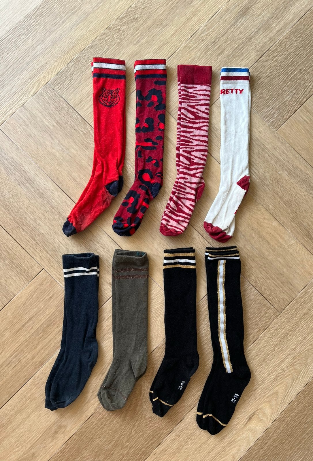 Knie kousen, 8x, maat 31-34, Ophalen of Verzenden, Gebruikt, Meisje, Sokken