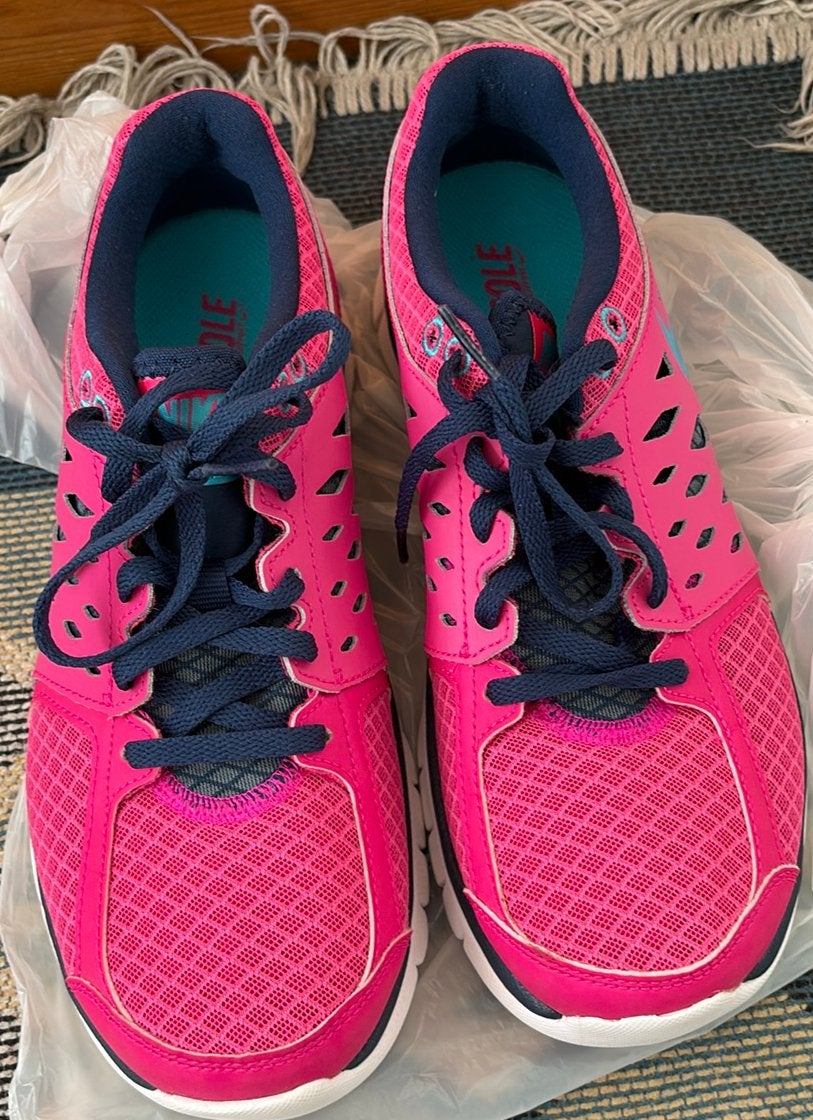 Nike Flex 2013 Run hardloopschoenen – Roze/Blauw — Maat 38, Kleding | Dames, Ophalen, Sportschoenen, Zo goed als nieuw, Roze
