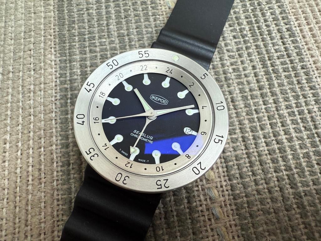 Nieuw Uniek Ikepod Seaslug GMT Marc Newson Watch Horloge, Ophalen of Verzenden, Nieuw, Staal, Polshorloge