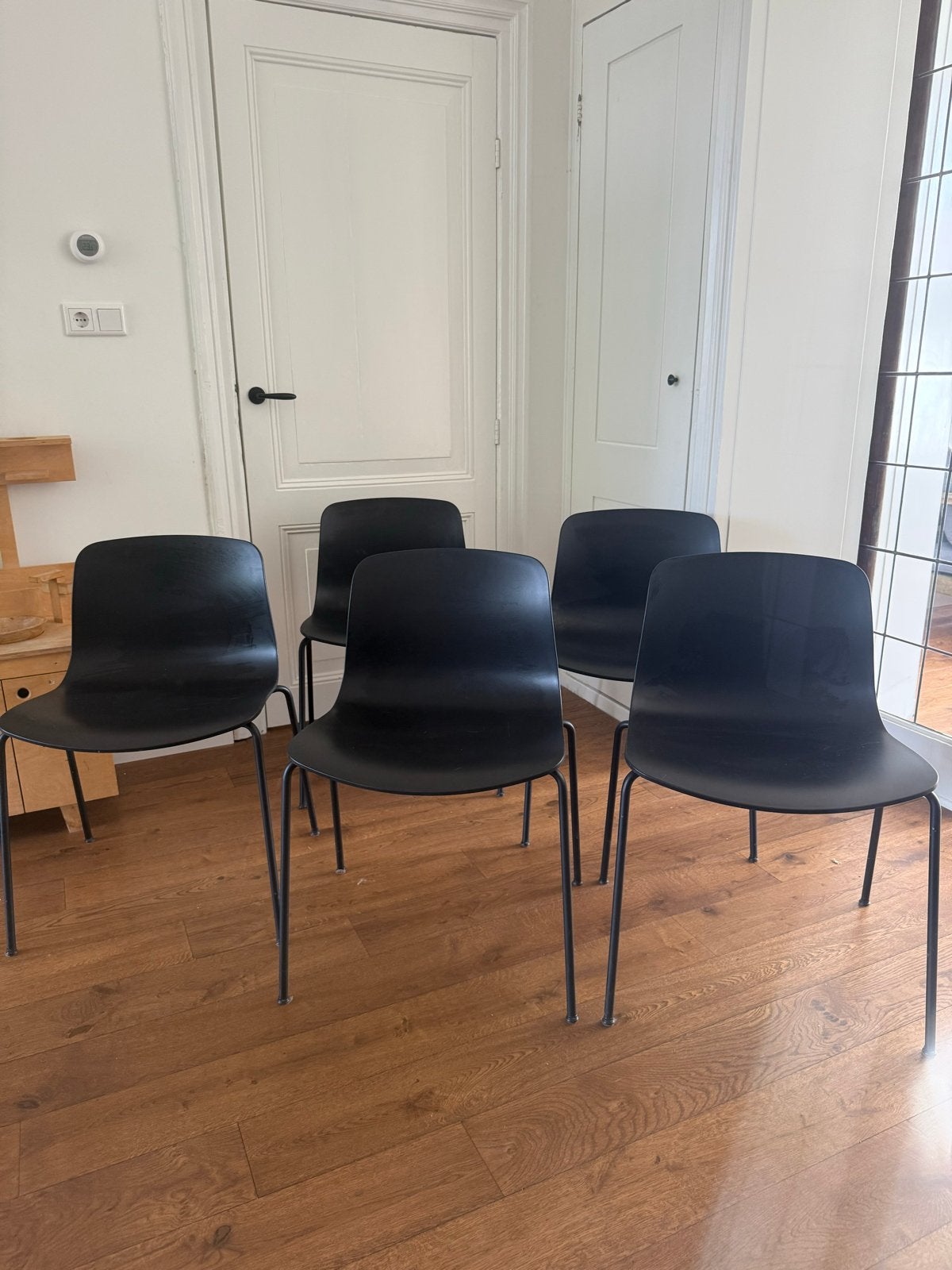 6 Stuka HAY About a Chair AAC eetkamerstoelen Zwart, Huis en Inrichting, Stoelen, Ophalen, Kunststof, Gebruikt, Zwart