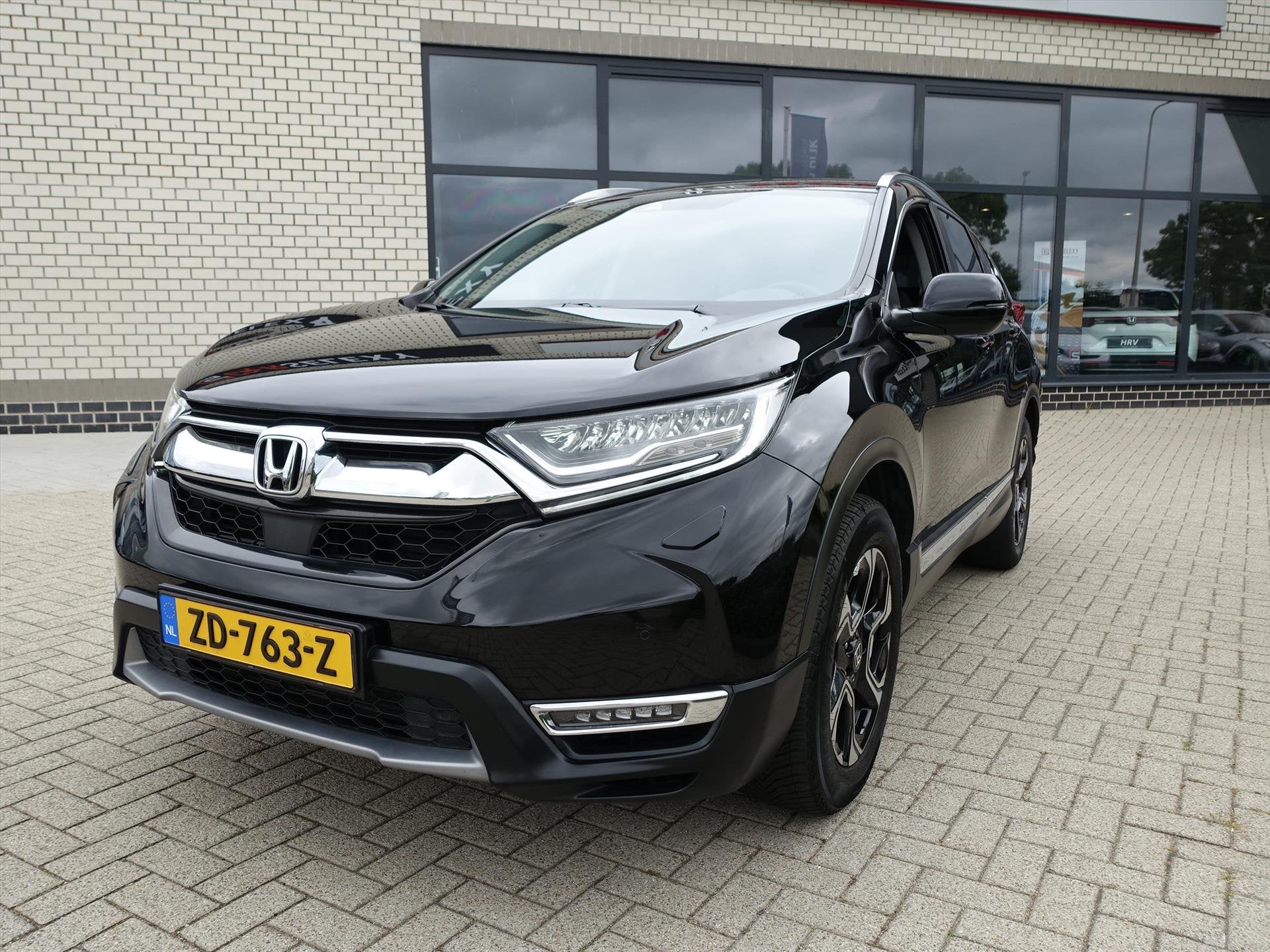 HONDA CR-V 1.5 VTEC TURBO 193pk AWD CVT Lifestyle 7 Zitplaat, Auto's, Honda, 7 stoelen, Zwart, Leder, Bedrijf