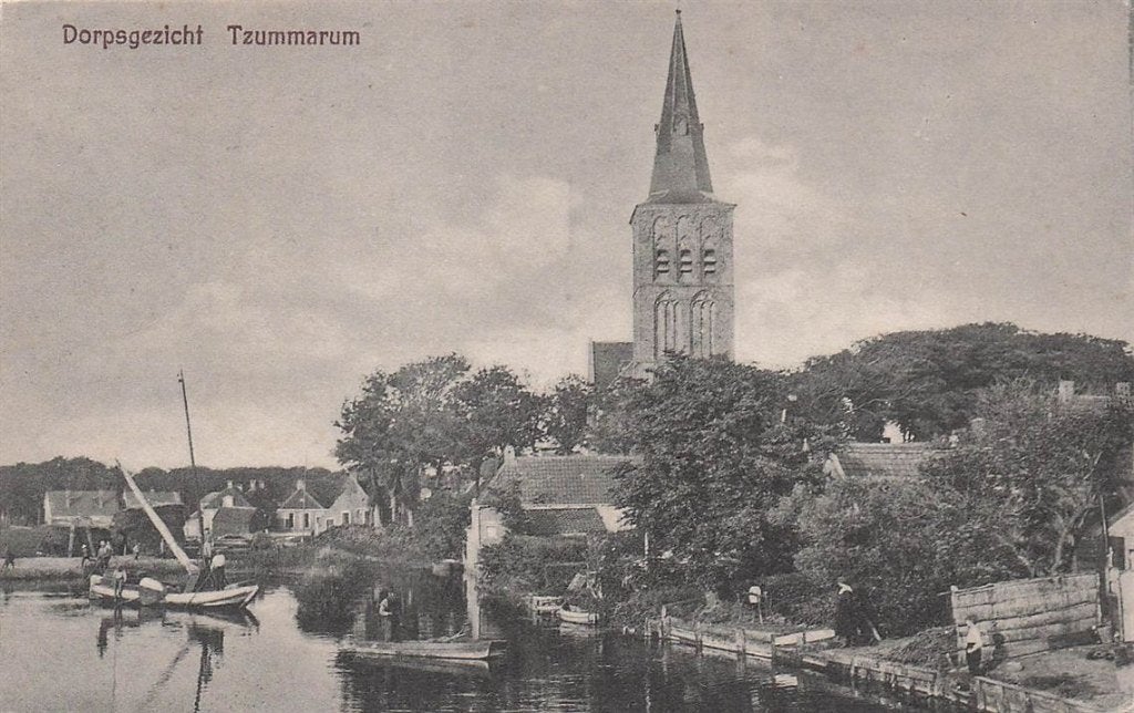 703-129-009 Dorpsgezicht Tzummarum, Verzenden, Voor 1920, Friesland