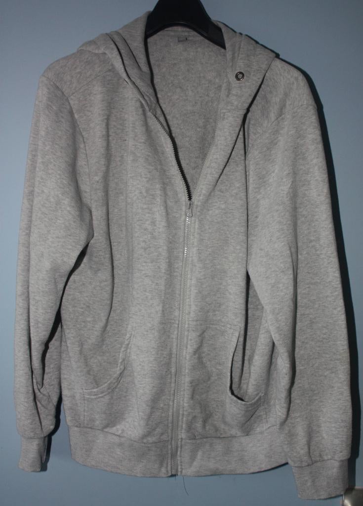 Vest grijs met capuchon met L C&A, Kleding | Heren, Truien en Vesten, Maat 52/54 (L), Zo goed als nieuw, Grijs, C&A
