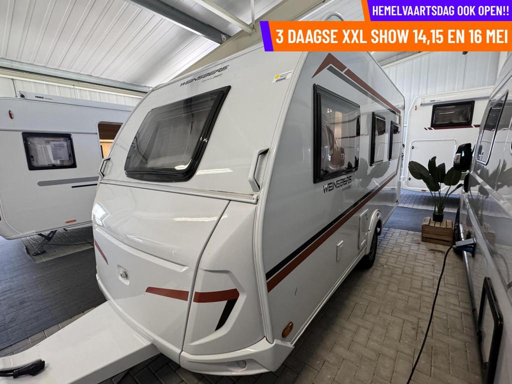 Weinsberg 420 QD CARA ONE HOT ED.DWARSBED,MOVER,CASS.LUIFEL, Caravans en Kamperen, Bedrijf, 750 - 1000 kg, 6 tot 7 meter, Tot en met 4