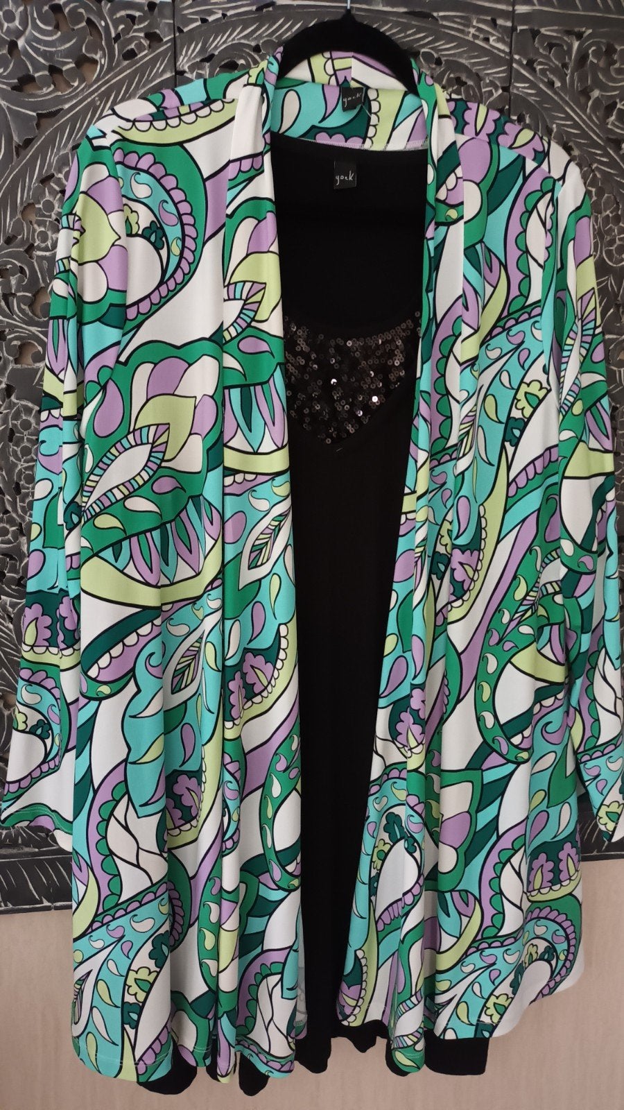 Yoek vest/jasje met A-lijn en zakken, maat L, Yoek, Meerkleurig, Maat 46/48 (XL) of groter, Ophalen of Verzenden