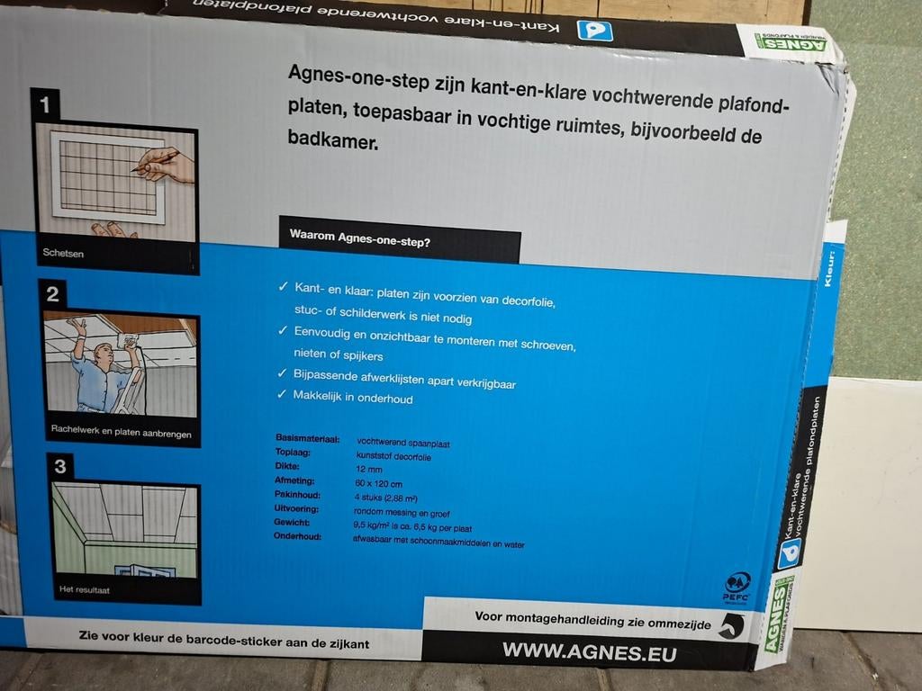 Agnes plafond of wandplaten voor vochtige ruimtes, Ophalen of Verzenden, Nieuw