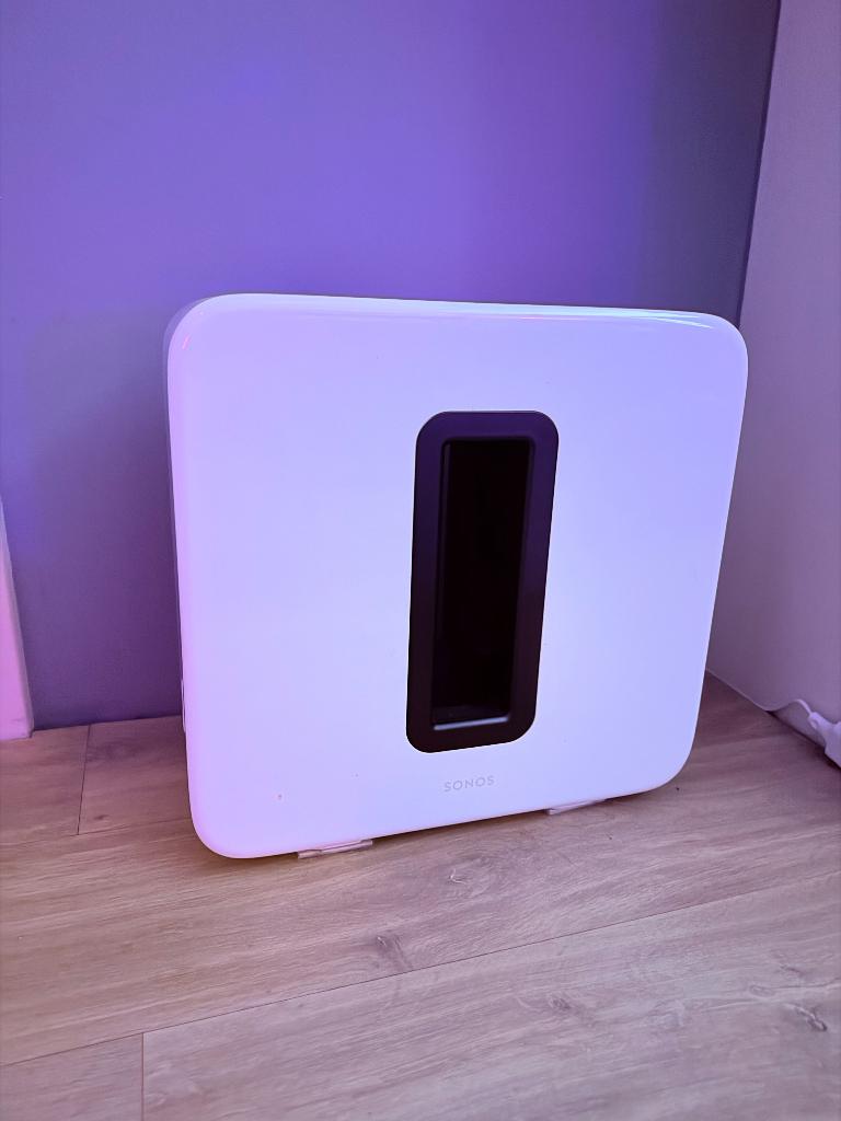 ✅ Sonos Sub Subwoofer Gen3 Wit Z.G.A.N, Ophalen, Subwoofer, Zo goed als nieuw, Sonos