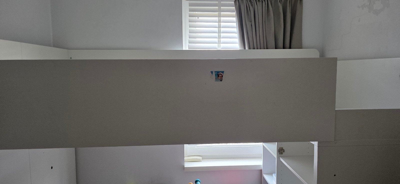 IKEA SMÅSTAD Hoogslaper met bureau en kast, Ophalen, Gebruikt, Eenpersoons, 200 cm