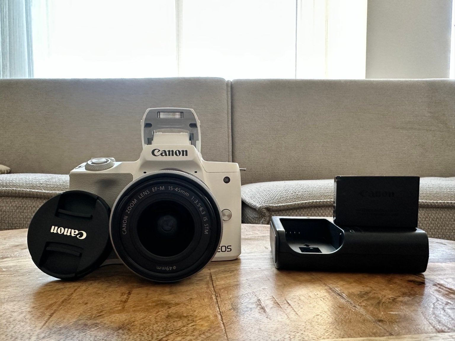 Canon EOS M50 Mark II Systeemcamera met EF-M 15-45mm lens, Canon, Beeldstabilisatie, Ophalen of Verzenden, Zo goed als nieuw