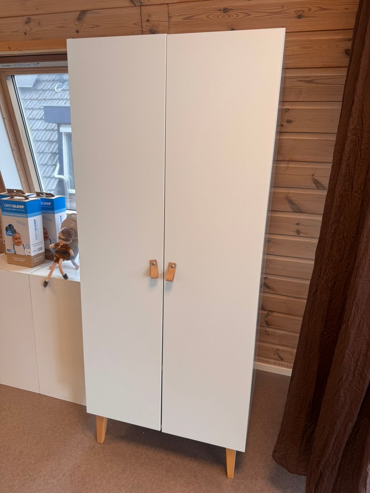 2-deurskast Indy wit/naturel babykamer OUTLET, Ophalen, Kast, 50 tot 70 cm, Nieuw