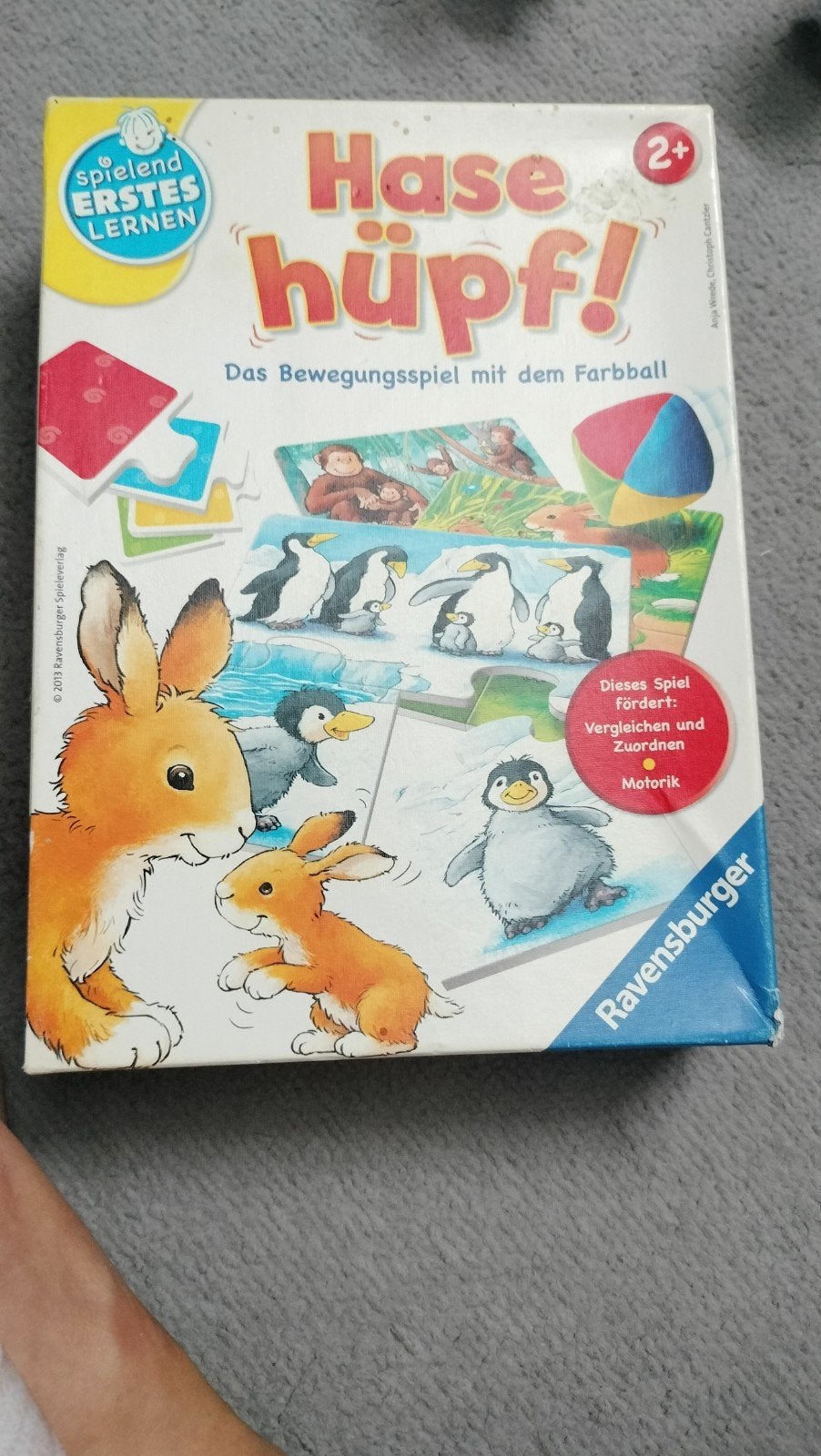 Ravensburger Huppel Haas! Bewegingsspel voor jonge kinderen, Een of twee spelers, Ophalen of Verzenden, Gebruikt, Ravensburger