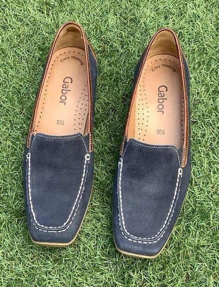 Gabor Instappers - Zo goed als nieuw maat 38,5 - 39 (5,5), Kleding | Dames, Schoenen, Ophalen, Zo goed als nieuw, Blauw, Instappers