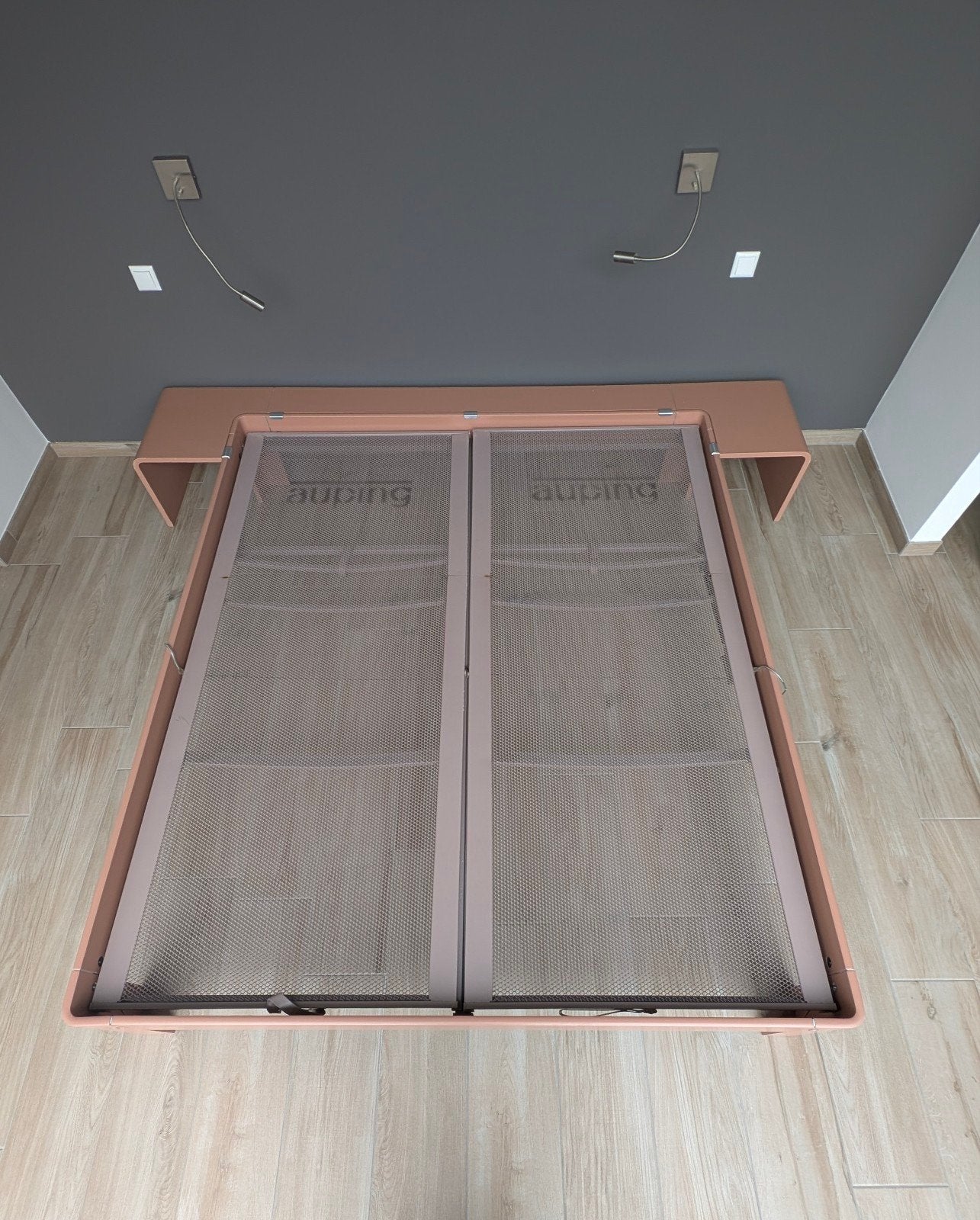 Auping Auronde bed (180x210) met verstelbare spiraalbodems, Ophalen, Overige kleuren, 210 cm, Tweepersoons