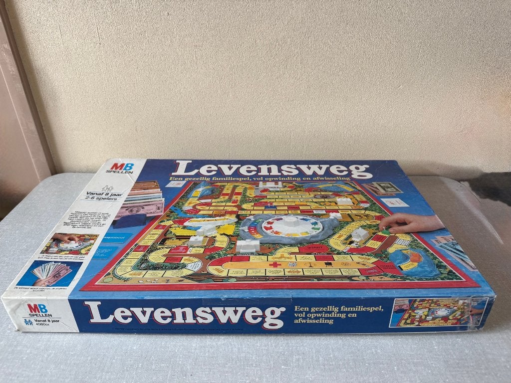 Z.G.A.N. bordspel: LEVENSWEG stukje jeugdsentiment, Een of twee spelers, Ophalen of Verzenden, Zo goed als nieuw, MB