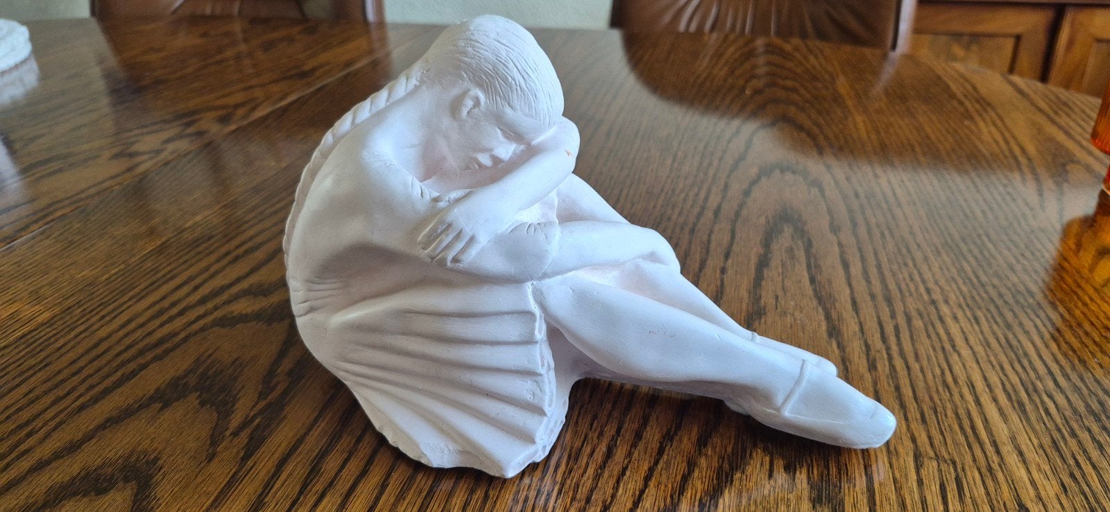 Gipsen beeldje ballerina, ca. 20x15 cm, Minder dan 20 cm, Gips, Ophalen of Verzenden, Wit