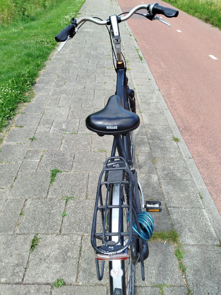 Derdehand fiets met versnellingen, Fietsen en Brommers, Fietsen | Crossfietsen en BMX, Ophalen, Gebruikt, Staal, 24 inch of meer