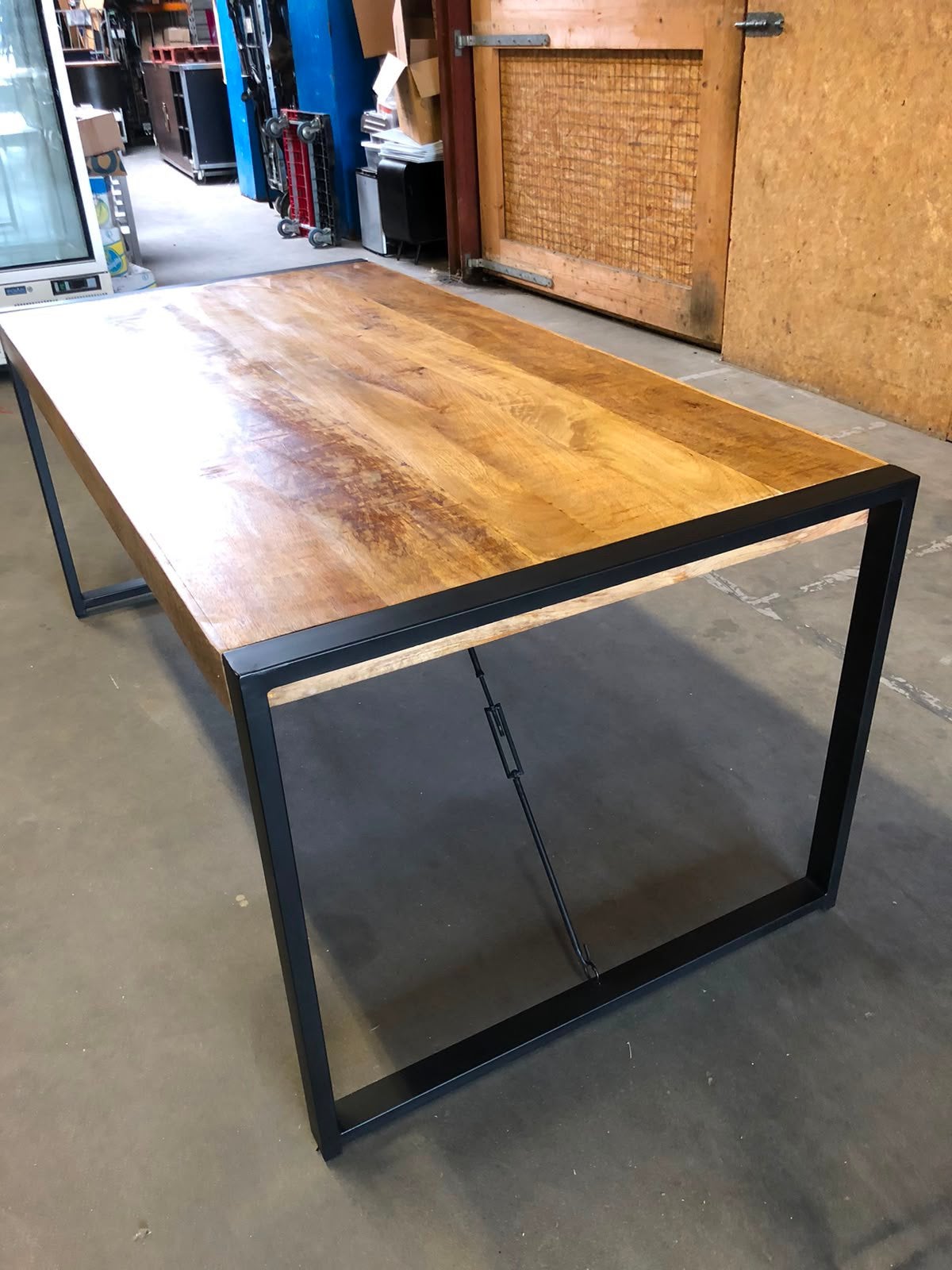 Eettafel mangohout, Huis en Inrichting, Tafels | Eettafels, Ophalen, Rond, 200 cm of meer, 50 tot 100 cm