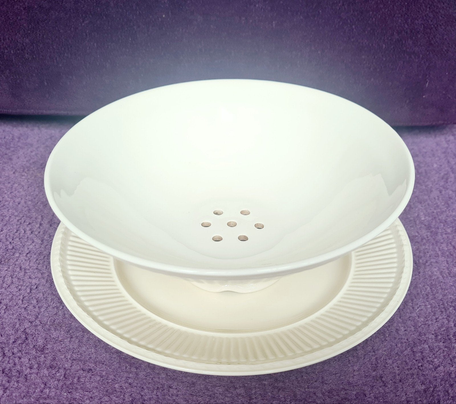 Wedgwood Edme Fruittest - nat fruit schaal met onderbord, Ophalen of Verzenden