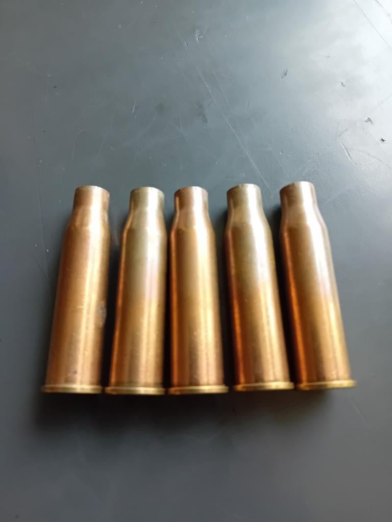 5 lege hulzen Mannl.-Steyr 8x50R M93 1935 Hongarije, Ophalen of Verzenden, Overige soorten, Duitsland, Hulzen of Bodemvondsten