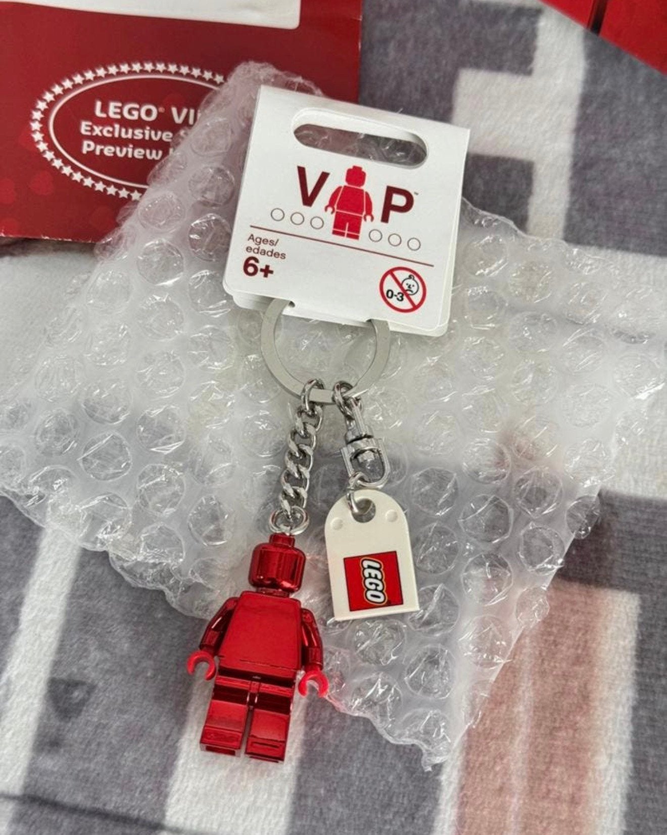 LEGO 853303 VIP Keychain sleutelhanger Chrome rood 4644591, Lego, Nieuw, Sleutelhanger, K