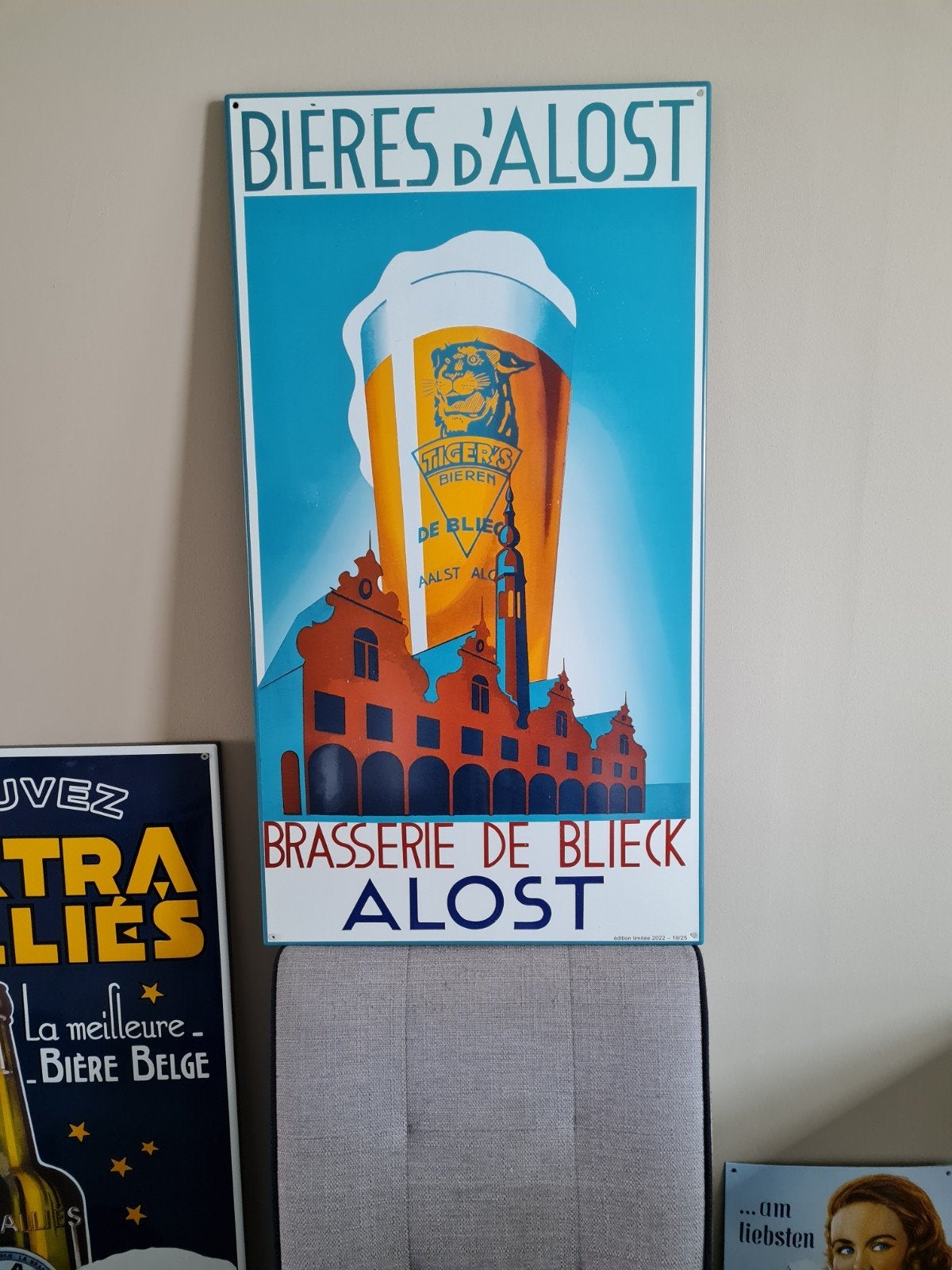 twee Belgische bier emaille borden, Ophalen of Verzenden, Reclamebord